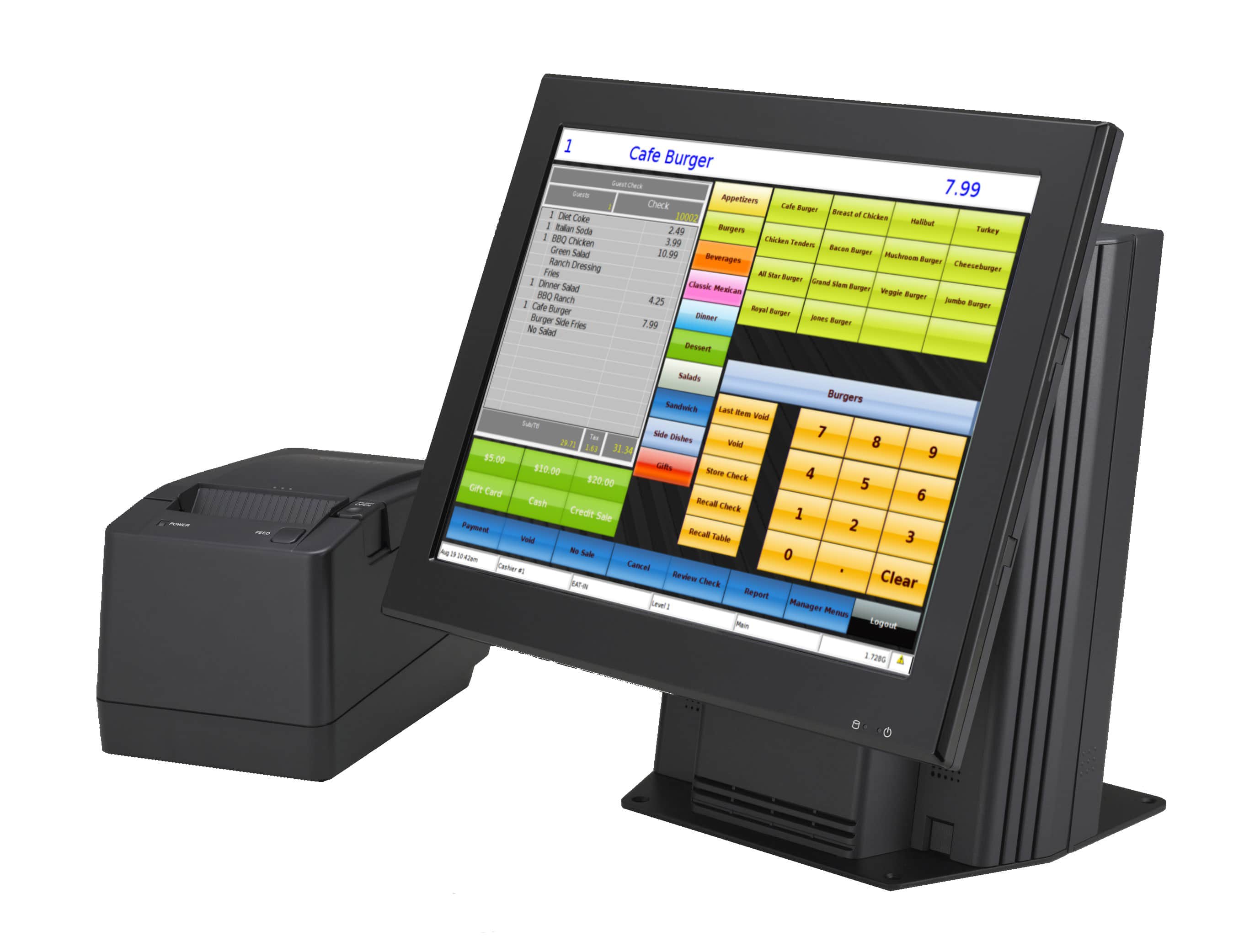 POS terminal and receipt printer